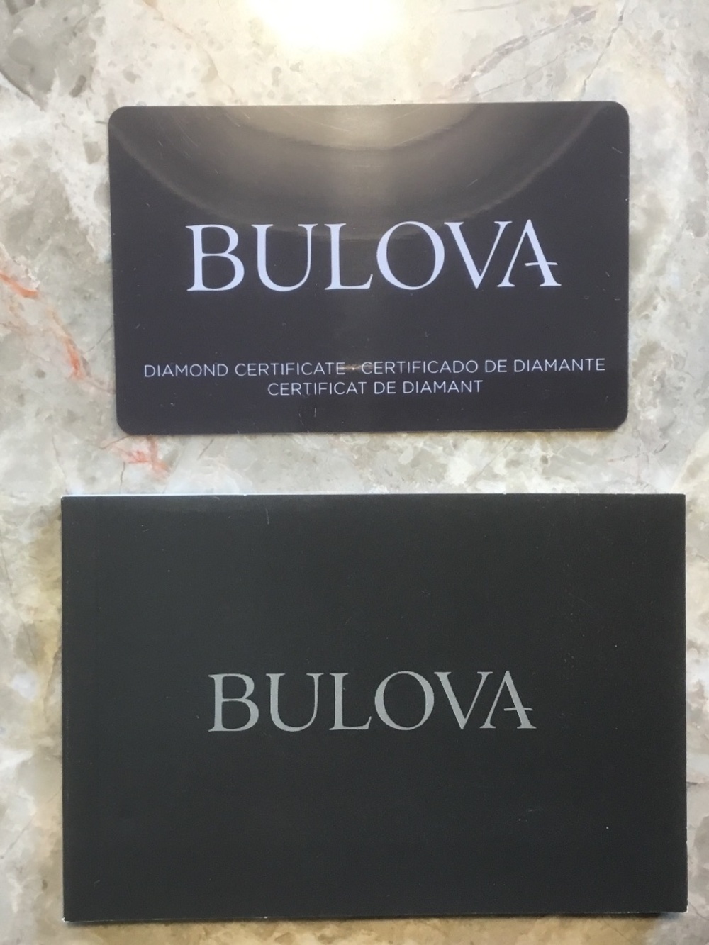 Bulova Watch Instruction Booklet/ Diamond Certificate Card (98D142 Ct 8-White)